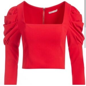 Alice & Olivia Rach Top in Hot Pink
